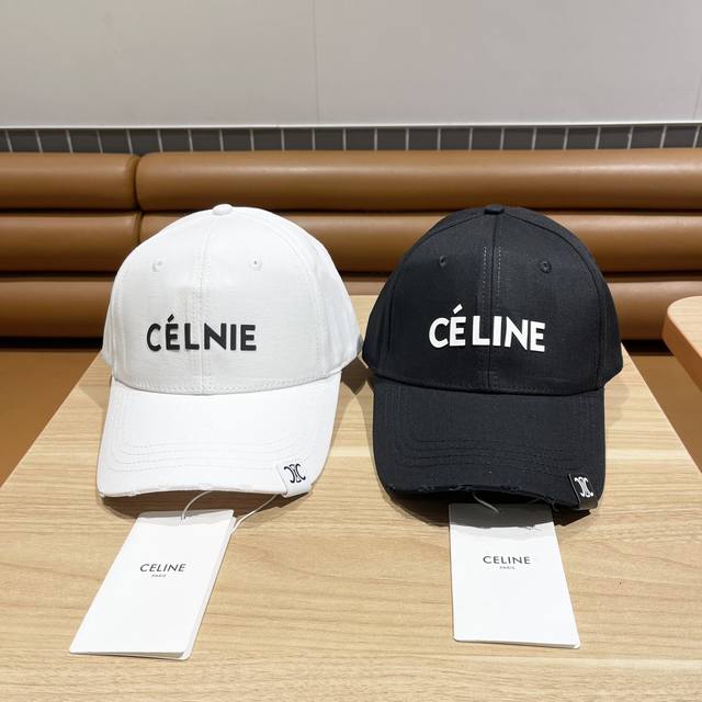 Celine赛琳 2024早春新款棒球帽 男女通用的潮款 烟黑色做旧非常好搭